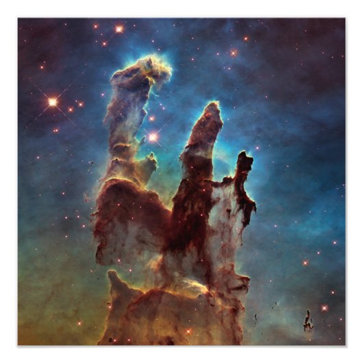 HDR Eagle Nebula Pillars of Creation Foto Afdruk (Voorkant)