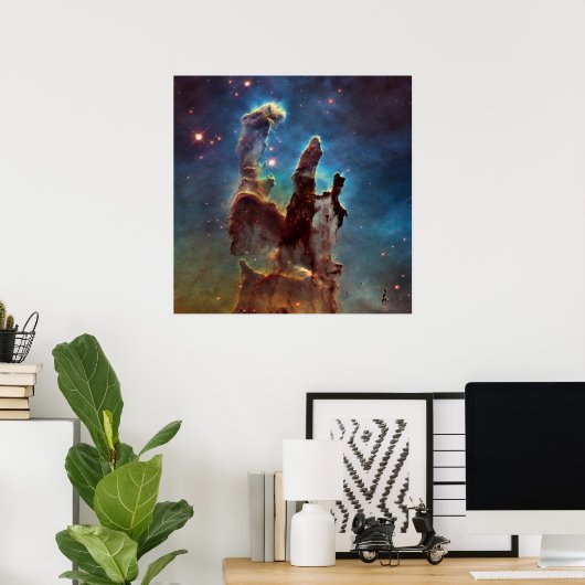 HDR Eagle Nebula Pillars of Creation Poster (Thuiskantoor)