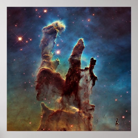 HDR Eagle Nebula Pillars of Creation Poster (Voorkant)