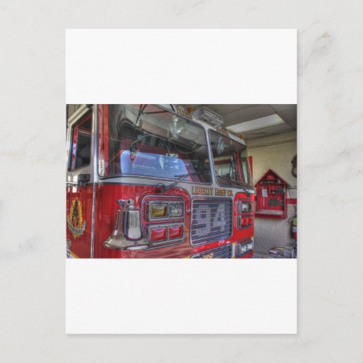 HDR Fire Truck Briefkaart (Voorkant)