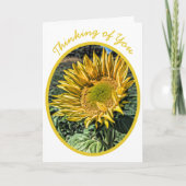 HDR Zonnebloem Foto Denk Aan Jou Sjabloon (Voorkant)