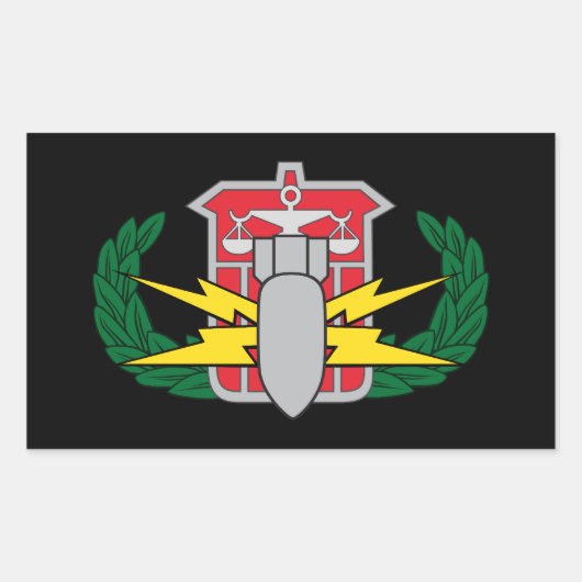 HDS-badge Rechthoekige Sticker (Voorkant)