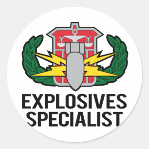 HDS Explosives Specialist Ronde Sticker
