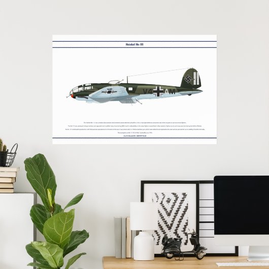 He-111 KG1 2 Poster (Thuiskantoor)