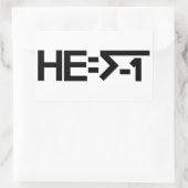 HE= √-1 (HIJ is maginair) [HE = Square Root of -1] Rechthoekige Sticker (Tas)