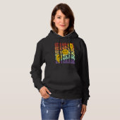 Hé 8e klas docent Terug naar schoolrecro Hoodie (Voorkant volledig)