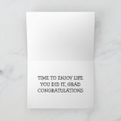 HÉ AFSTUDEERDER, JE DEED HET-GEFELICITEERD EN ONTS KAART (Binnen)