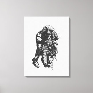 "He Ain't Heavy" schilderij van Jaime Munt Canvas Afdruk