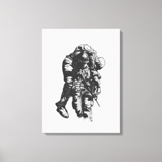 "He Ain't Heavy" schilderij van Jaime Munt Canvas Afdruk (Voorkant)