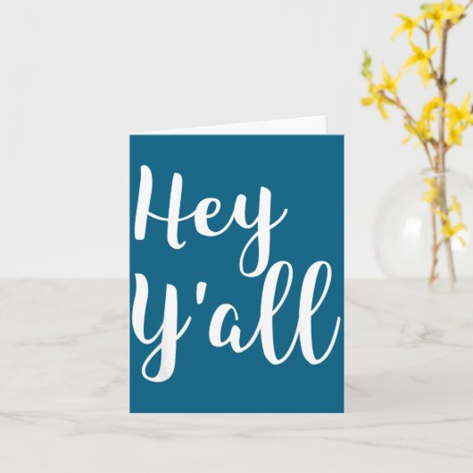 Hé allemaal - Overslaan Grappige citaat Kaart (Gele Bloem)