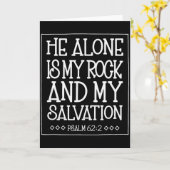 He Alone Is My Rock And Salvation Psalm 62_2  Kaart (Gele Bloem)