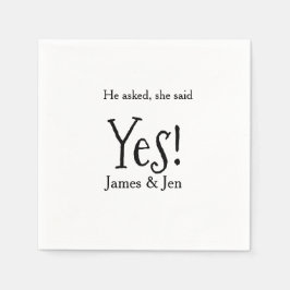 He asked she said yes engagement party name simple servet