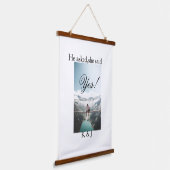 He asked she said yes engagement photo name stylis hangend wandkleed (Gebogen)