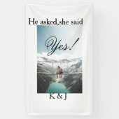 He asked she said yes engagement photo name stylis spandoek (Verticaal)