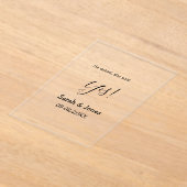 He asked she said yes engagement simple minimal acryl uitnodigingen (Laagn)