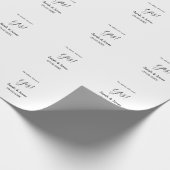 He asked she said yes engagement simple minimal cadeaupapier (Hoek)