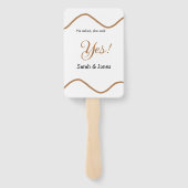 He asked she said yes engagement simple minimal  handwaaier (Achterkant)