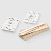 He asked she said yes engagement simple minimal  handwaaier (Niet-gemonteerd)