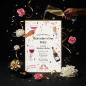 Hé Babe Galentines Uitnodiging Gouden Frame