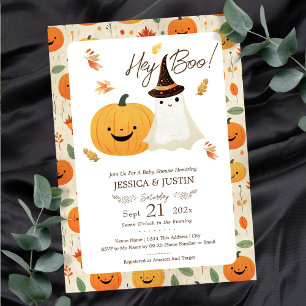 Hé Baby Boo Herfst Halloween Baby Shower Kaart