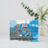 Hé Baby, ga ik weg? Briefkaart (Staand voorkant)
