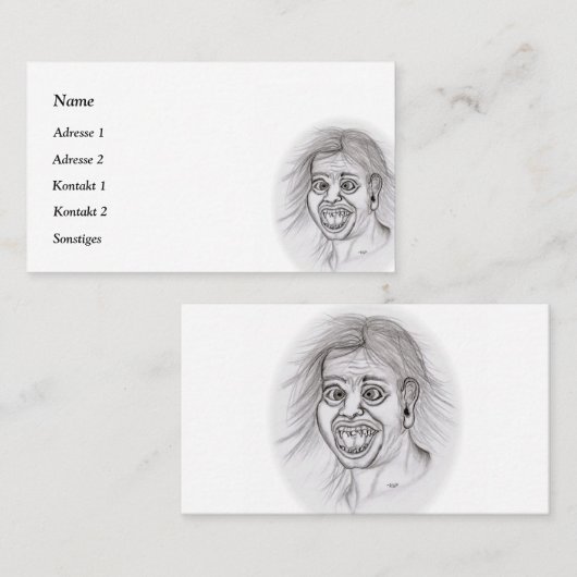 Hé Baby. Geef me gewoon een glimlach! Visitekaartje (Voorkant / Achterkant)