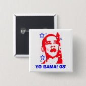 Hé Bama! 08' Star Vierkante Button 5,1 Cm (Voorkant /achterkant)