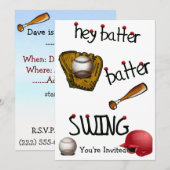 Hé Batter Birthday Universal Party Kaart (Voorkant / Achterkant)