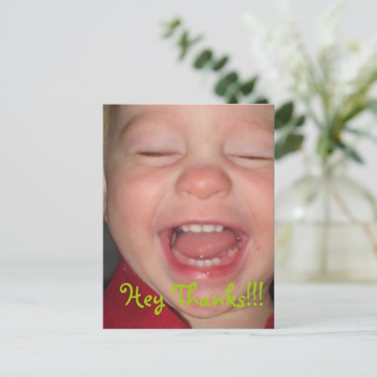 Hé Bedankt!!! Briefkaart (Staand voorkant)