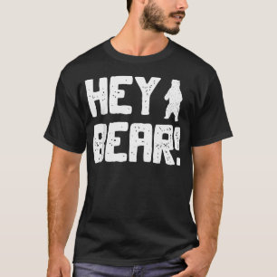 Hé Beer Grappige Wandeltocht Buiten Black Grizzly T-shirt