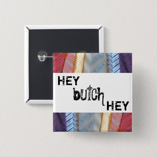 Hé biefje vierkante button 5,1 cm (Voorkant /achterkant)