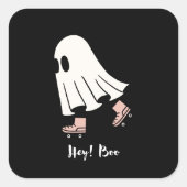 "Hé, Boe!" Roller Schaats Ghost Square Sticker (Voorkant)
