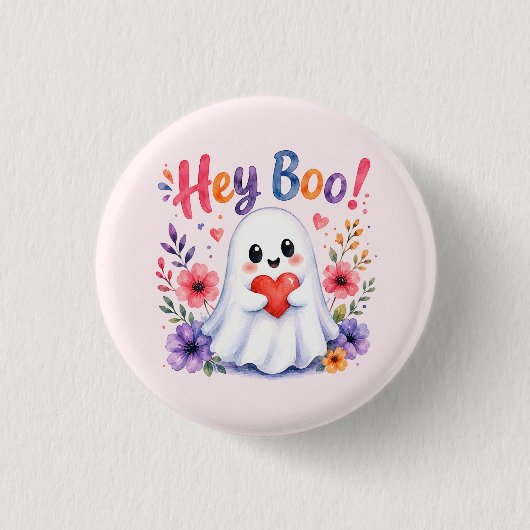 Hé boe ronde button 3,2 cm (Voorkant)