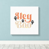 Hé Boo Boho Halloween Hé Boo Geest Canvas Afdruk (Insitu (Houten vloer))