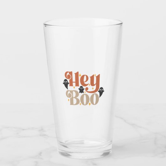 Hé Boo Boho Halloween Hé Boo Geest Glas (Voorkant)