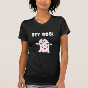 Hé Boo! Geest bedekt met harten T-shirt