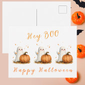 Hé BOO Geest Pompoen Halloween Briefkaart