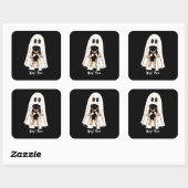 Hé, Boo! Ghost & Puppy Vierkante Sticker (Vel)