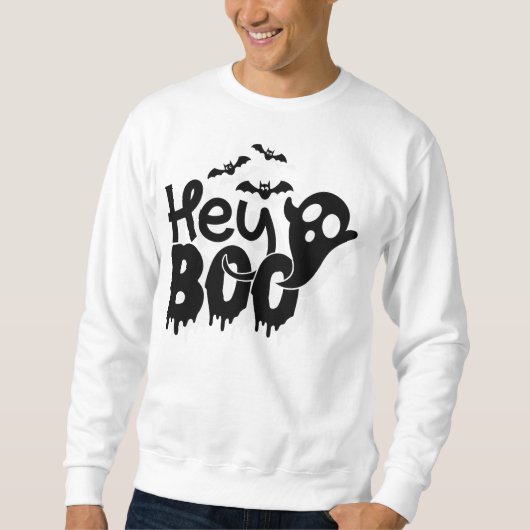 Hé Boo Grappige Halloween Trui (Voorkant)