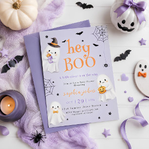 Hé Boo Halloween baby shower spook Kaart