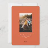 Hé Boo Halloween Ghost-fotokaart Feestdagenkaart (Achterkant)