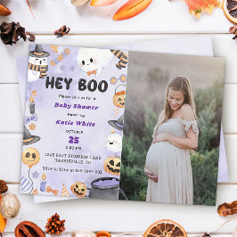 Hé Boo! Halloween Party Schattige Ghost Baby showe Kaart