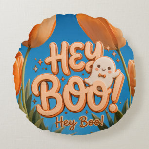 Hé Boo! Halloween Rond Kussen