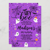 Hé Boo Halloween uitnodiging (Voorkant / Achterkant)