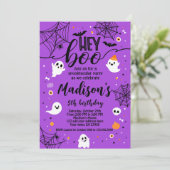 Hé Boo Halloween-uitnodiging Kaart (Staand voorkant)