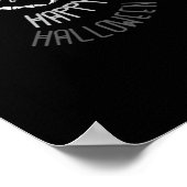 Hé, Boo! Happy Halloween Skeleton Hand Heart Class Poster (Hoek)