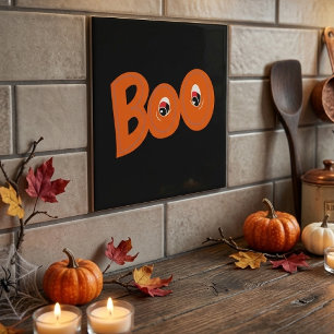 Hé Boo Heb ik je te veel laten schrikken Typografi Tegeltje
