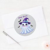 Hé Boo! Ronde Sticker (Envelop)