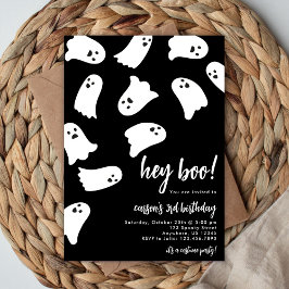 Hé Boo spook verjaardagsuitnodiging Kaart