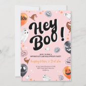 Hé Boo Spooktacular Halloween Party Invitation Kaart (Voorkant)